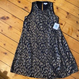 Calvin Klein black&gold sleeveless dress NWT
